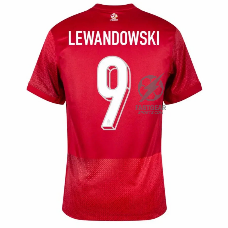Poland Lewandowski 9 Away Fan Jersey 2024/25