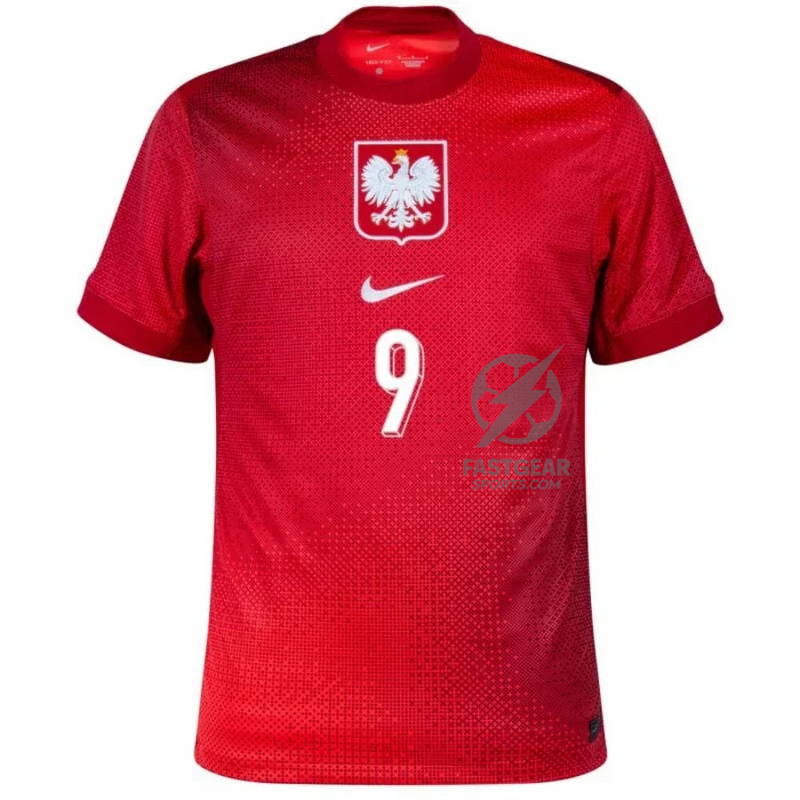 Poland Lewandowski 9 Away Fan Jersey 2024/25