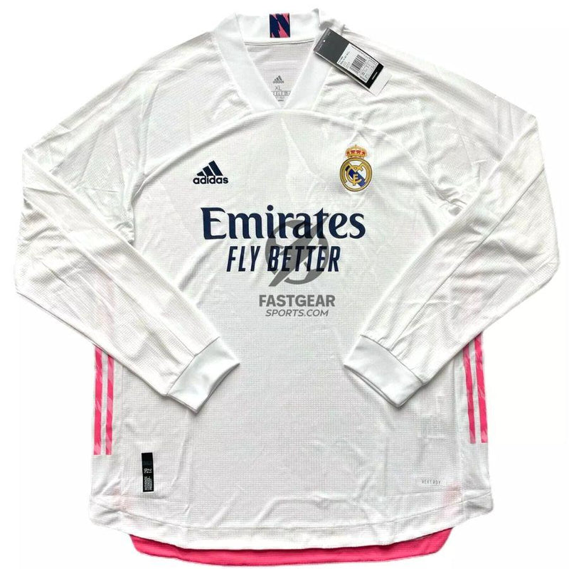 Real Madrid Home Long Sleeve Fan Jersey 2020/21 Vini Jr. 20