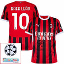 AC Milan Theo 19 Home Fan Jersey 2024/25 Patches UCL UEFA Foundation (Official Printing)
