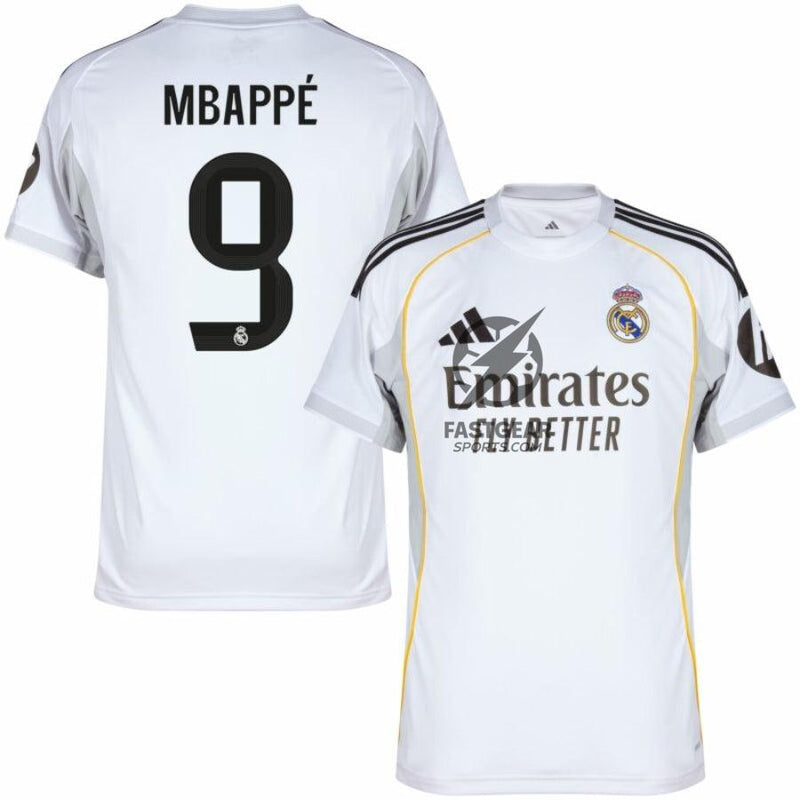 Real Madrid Mbappé 9 Home Fan Jersey 2025/26