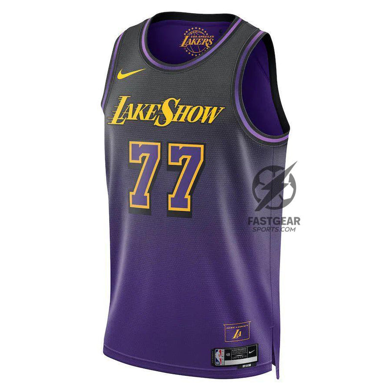 Luka Dončić - Los Angeles Lakers City Edition 2024 NBA Jersey - Purple - Unisex