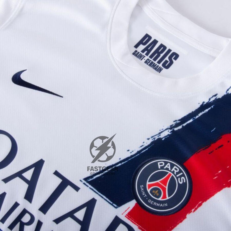 Paris Saint-Germain Barcola 29 Fan Jersey Away 2024/25 Patches UCL UEFA Foundation (Official Printing)
