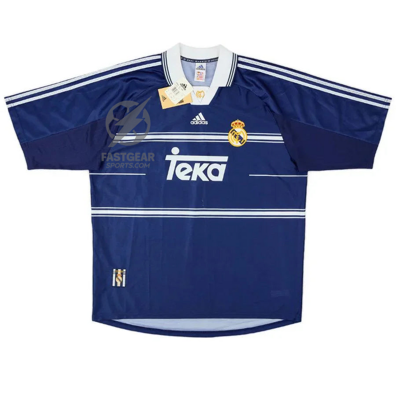 Raul #7 Real Madrid Away Retro Jersey 1998/99