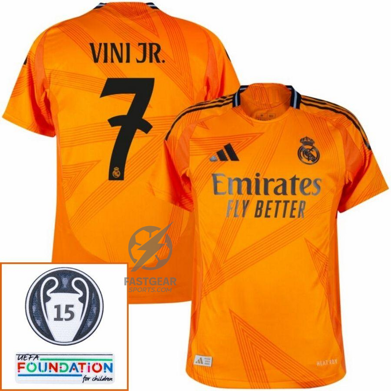Real Madrid Away Fan Jersey 2024/25 Patches UCL UEFA Foundation (Official Printing)