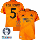 Real Madrid Away Fan Jersey 2024/25 Patches UCL UEFA Foundation (Official Printing)