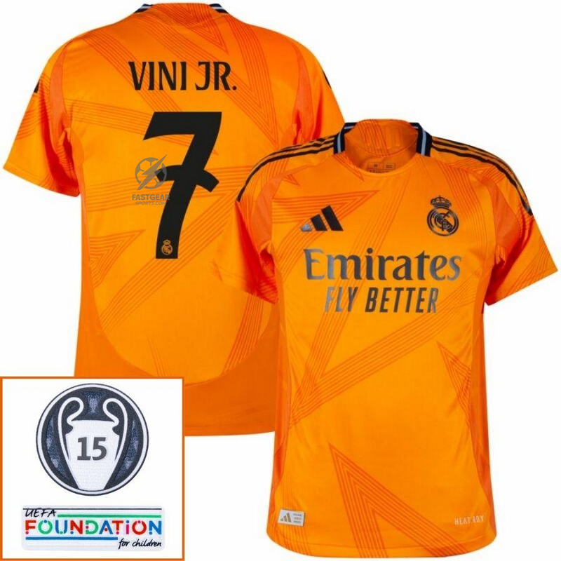Real Madrid Away Fan Jersey 2024/25 Patches UCL UEFA Foundation (Official Printing)