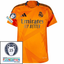 Real Madrid Away Fan Jersey 2024/25 Patches UCL UEFA Foundation (Official Printing)