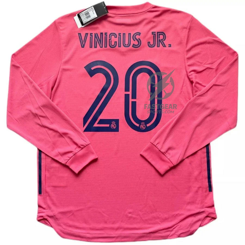Real Madrid Away Long Sleeve Fan Jersey 2020/21 Vini Jr. 20