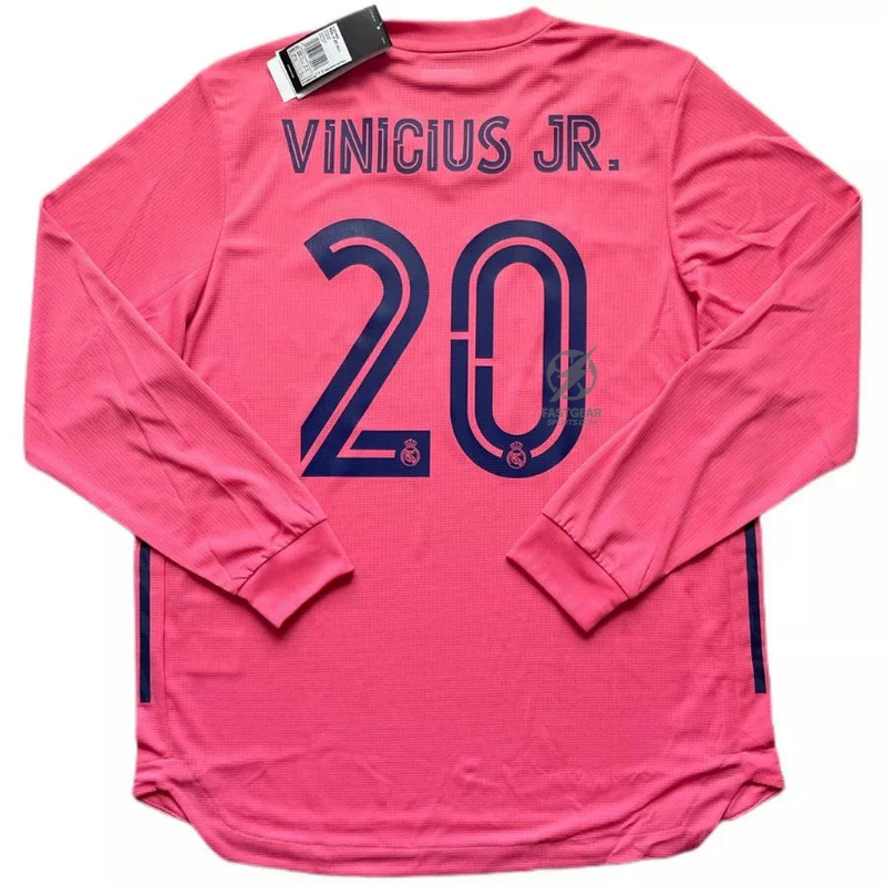 Real Madrid Away Long Sleeve Fan Jersey 2020/21 Vini Jr. 20