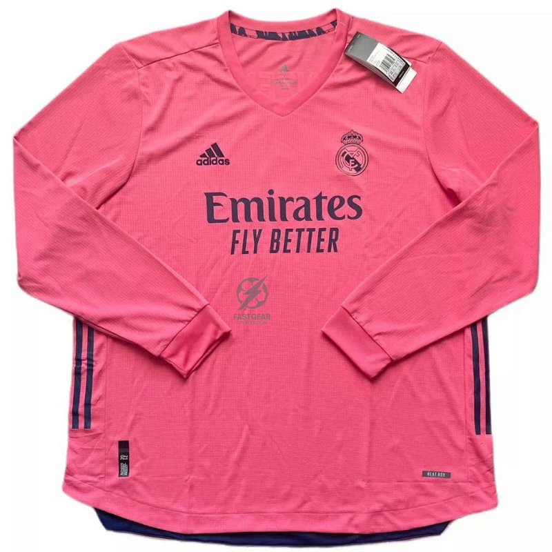 Real Madrid Away Long Sleeve Fan Jersey 2020/21 Vini Jr. 20