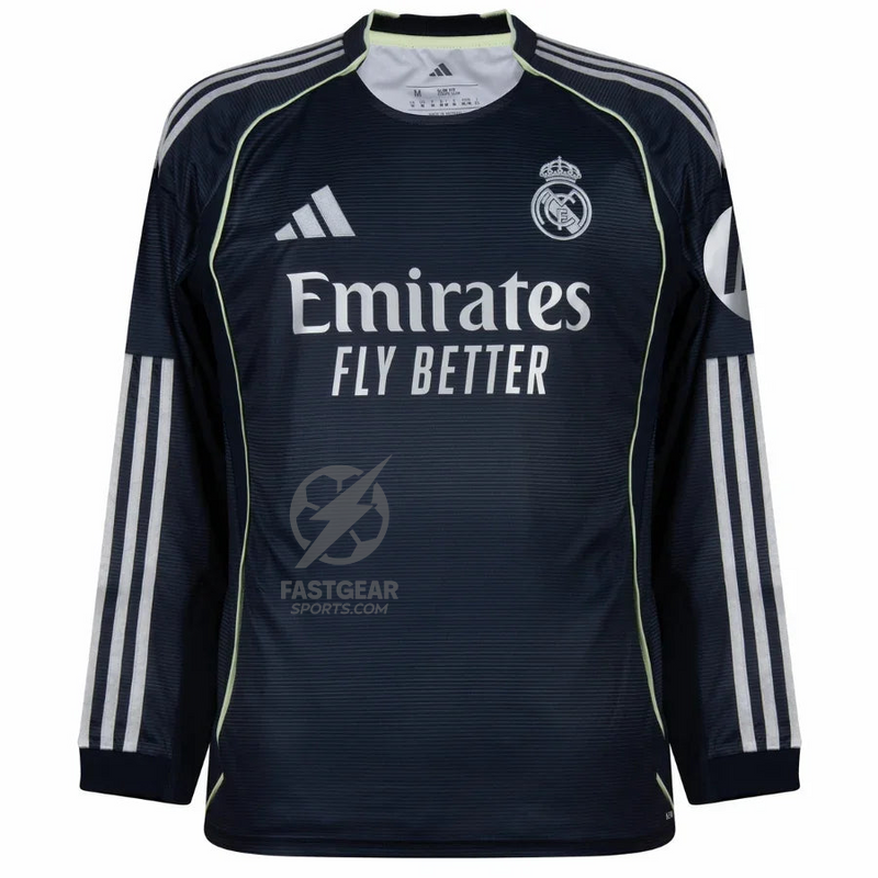 Real Madrid Away Long Sleeve Fan Jersey 2025/26