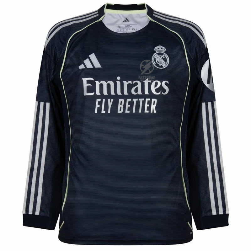 Real Madrid Away Long Sleeve Fan Jersey 2025/26