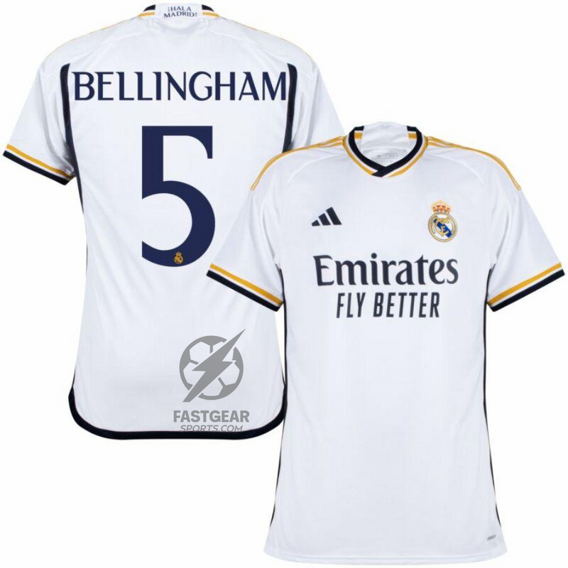 Real Madrid Bellingham 5 Home Fan Jersey 2023/24