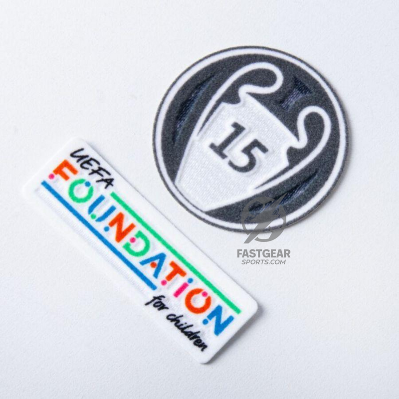 Real Madrid Bellingham 5 Home Fan Jersey 2024/25 Patches UCL UEFA Foundation (Official Printing)