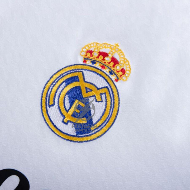 Real Madrid Bellingham 5 Home Fan Jersey Long Sleeve 2024/25 Patches UCL UEFA Foundation (Official Printing)