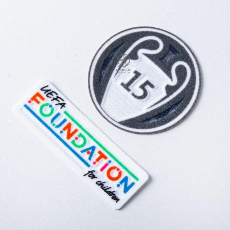 Real Madrid Bellingham 5 Home Fan Jersey Long Sleeve 2024/25 Patches UCL UEFA Foundation (Official Printing)