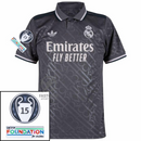 Real Madrid Bellingham 5 Third Fan Jersey 2024/25 Patches UCL UEFA Foundation (Official Printing)