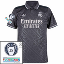 Real Madrid Bellingham 5 Third Fan Jersey 2024/25 Patches UCL UEFA Foundation (Official Printing)