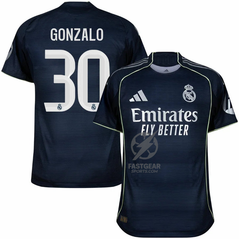 Real Madrid Gonzalo 30 Away Fan Jersey 2025/26
