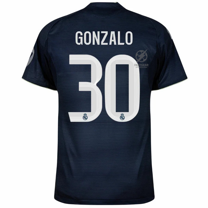 Real Madrid Gonzalo 30 Away Fan Jersey 2025/26