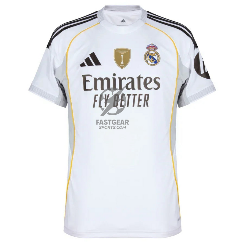 Real Madrid Home Bellingham 5 Fan Jersey 2025/26 FIFA Intercontinental Champions Patch