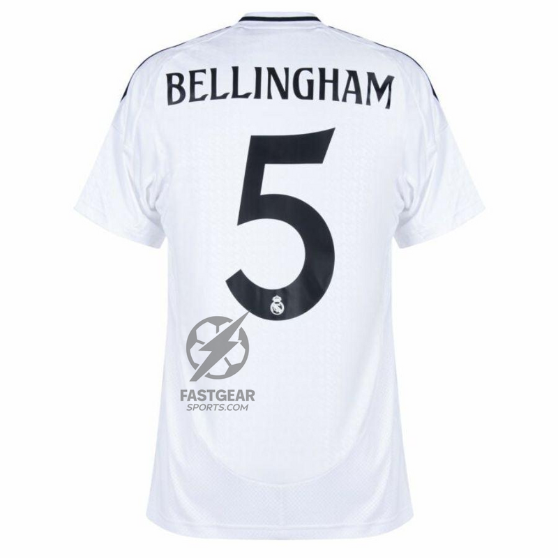 Real Madrid Home Fan Jersey 2024/25 Patches UCL UEFA Foundation (Official Printing)