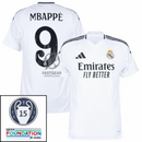 Real Madrid Home Fan Jersey 2024/25 Patches UCL UEFA Foundation (Official Printing)