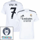 Real Madrid Home Fan Jersey 2024/25 Patches UCL UEFA Foundation (Official Printing)