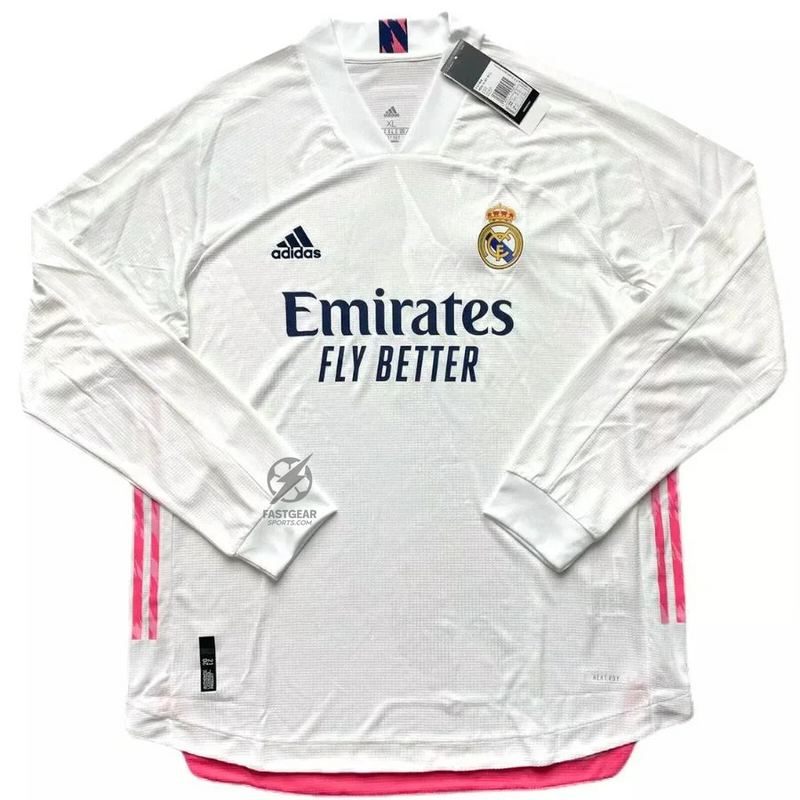 Real Madrid Home Long Sleeve Fan Jersey 2020/21 Vini Jr. 20
