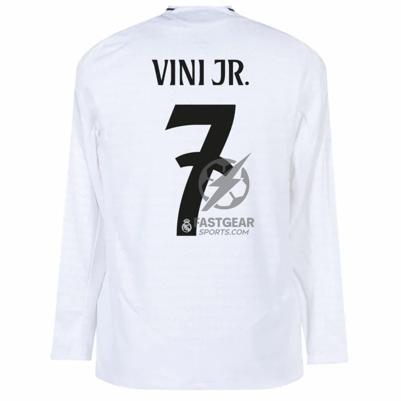 Real Madrid Home Long Sleeve Fan Jersey 2024/25 Vini Jr. 7