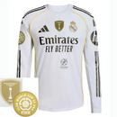 Real Madrid Home Long Sleeve Fan Jersey 2025/26 - Patch 2025 Club World Cup + FIFA Intercontinental Champions