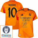 Real Madrid Modric 10 Away Fan Jersey 2024/25 Patches UCL UEFA Foundation (Official Printing)