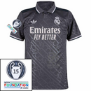 Real Madrid Modric 10 Third Fan Jersey 2024/25 Patches UCL UEFA Foundation (Official Printing)