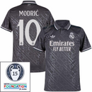 Real Madrid Modric 10 Third Fan Jersey 2024/25 Patches UCL UEFA Foundation (Official Printing)