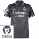 Real Madrid Modric 10 Third Fan Jersey 2024/25 Patches UCL UEFA Foundation (Official Printing)