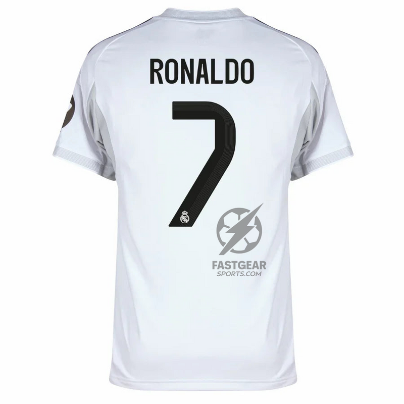 Real Madrid Ronaldo 7 Home Fan Jersey 2025/26 FIFA Intercontinental Champions Patch