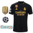 Real Madrid Third Fan Jersey 2023/24 Patch FIFA WCC Patch UCL UEFA Foundation Patches