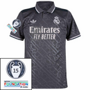 Real Madrid Third Fan Jersey 2024/25 Patches UCL UEFA Foundation (Official Printing)