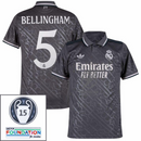 Real Madrid Third Fan Jersey 2024/25 Patches UCL UEFA Foundation (Official Printing)