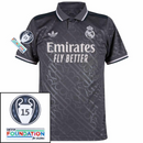 Real Madrid Third Fan Jersey 2024/25 Patches UCL UEFA Foundation (Official Printing)