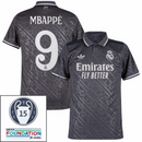 Real Madrid Third Fan Jersey 2024/25 Patches UCL UEFA Foundation (Official Printing)