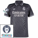 Real Madrid Third Fan Jersey 2024/25 Patches UCL UEFA Foundation (Official Printing)