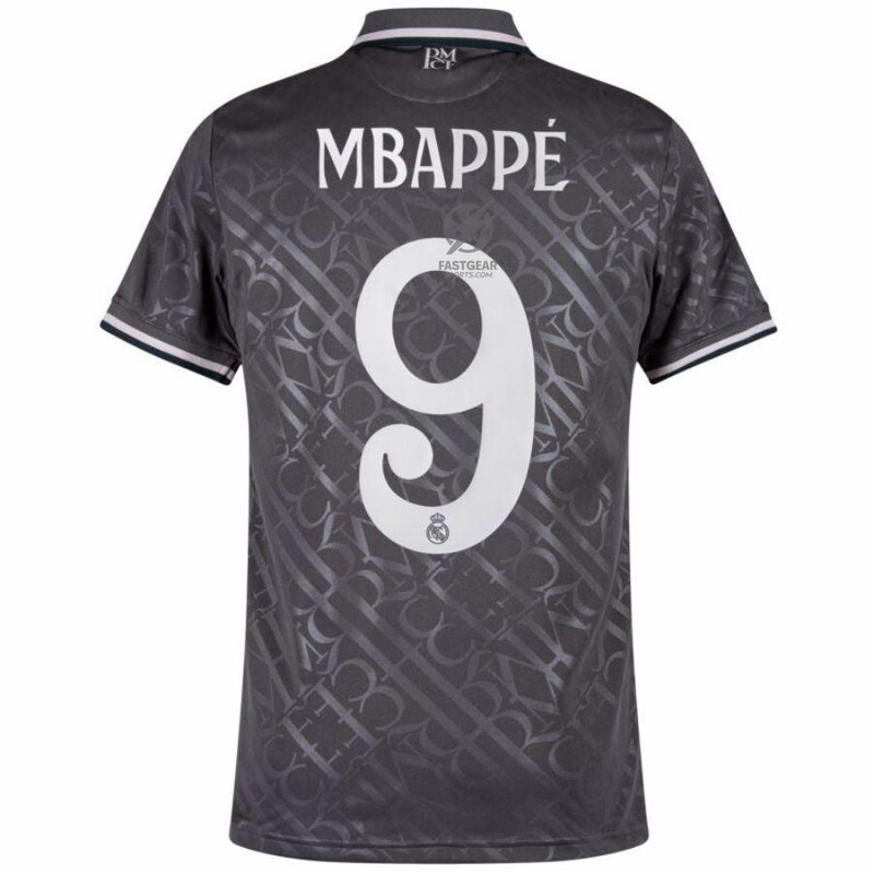 Real Madrid Third Fan Jersey 2024/25 Patches UCL UEFA Foundation (Official Printing)