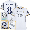 Real Madrid Toni Kroos 8 Home Fan Jersey 2023/24 Patch FIFA WCC Patch UCL UEFA Foundation Patches
