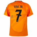 Real Madrid Vini JR. 7 Away Fan Jersey 2024/25 Patches UCL UEFA Foundation (Official Printing)