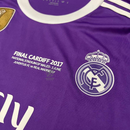 Real Madrid  Cristiano Ronaldo Away Retro 2016-17 Patches UCL UEFA Respect Final World (Official Printing)