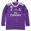 Real Madrid  Cristiano Ronaldo Away Retro 2016-17 Patches UCL UEFA Respect Final World (Official Printing)