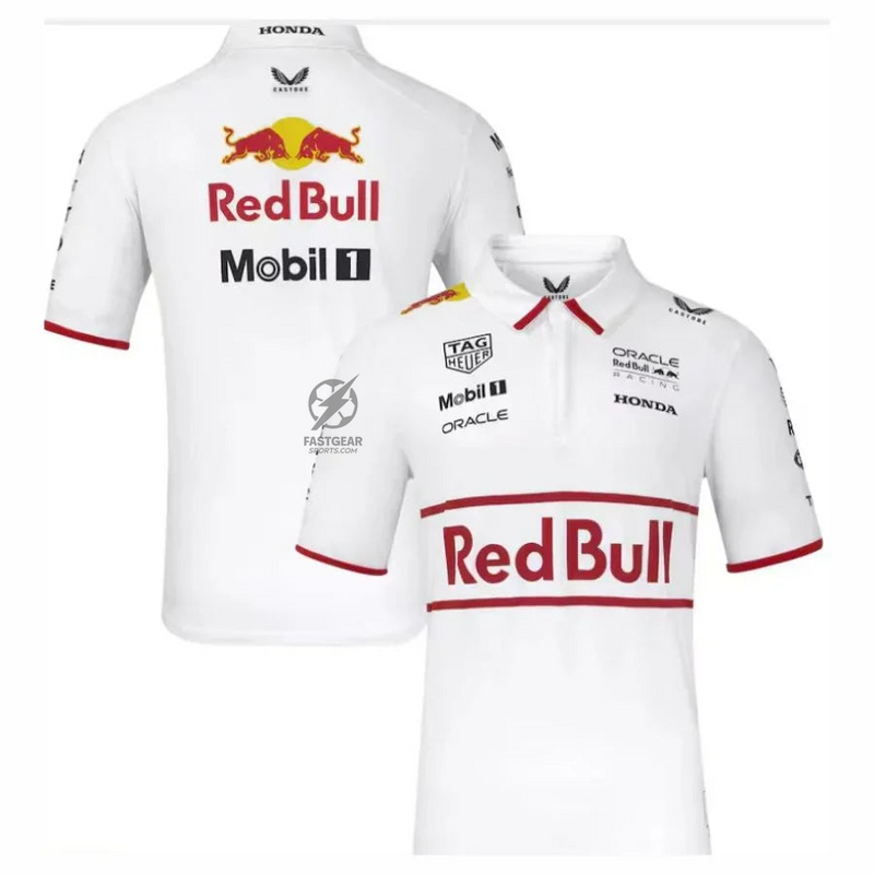 Red Bull Racing 2025 Team Polo White Formula 1 F1 Formula One