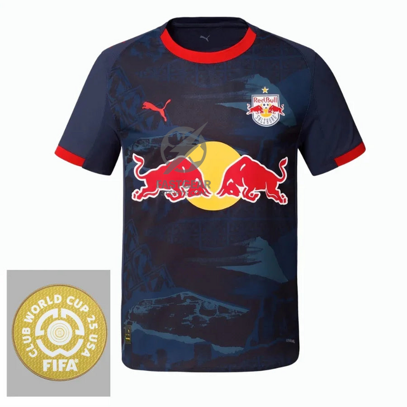 Red Bull Salzburg Away Fan Jersey 2025/26 Patch Club World Cup